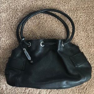 Cole Haan pebbled black leather purse